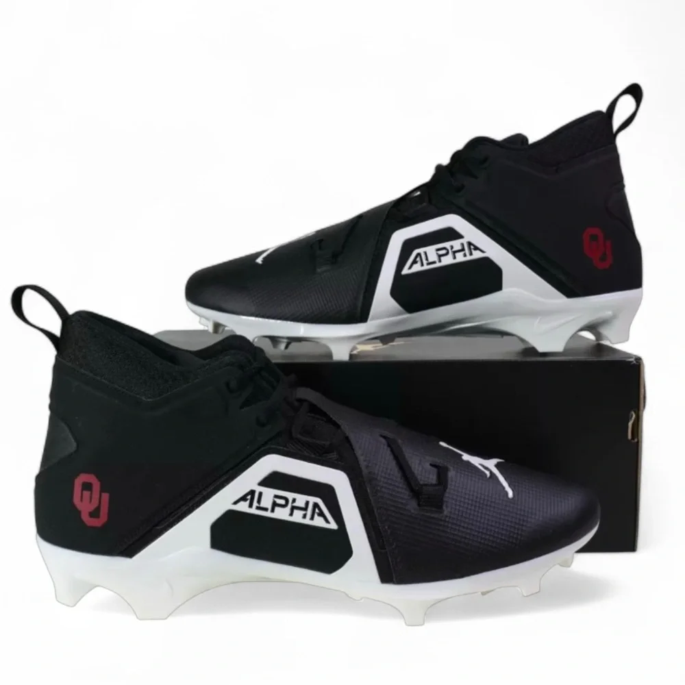 Nike Air Jordan Alpha Menace Pro 3 Oklahoma OU Football Cleats DH3368-004